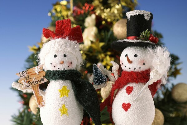 Snowmen. Holiday. New Year