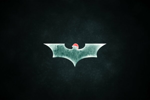 Batman holiday logo on a black background