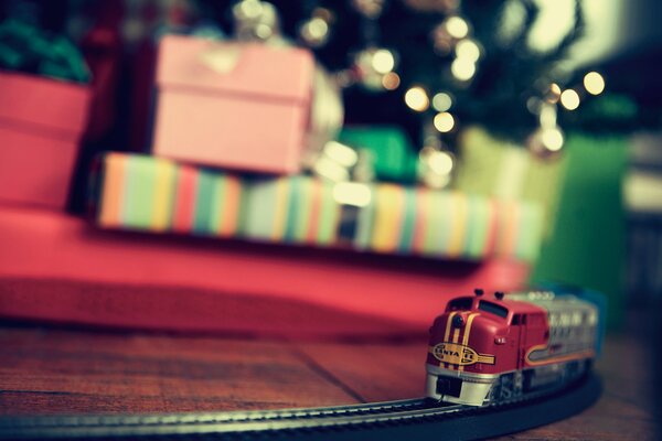 Toy train for a child as a gift