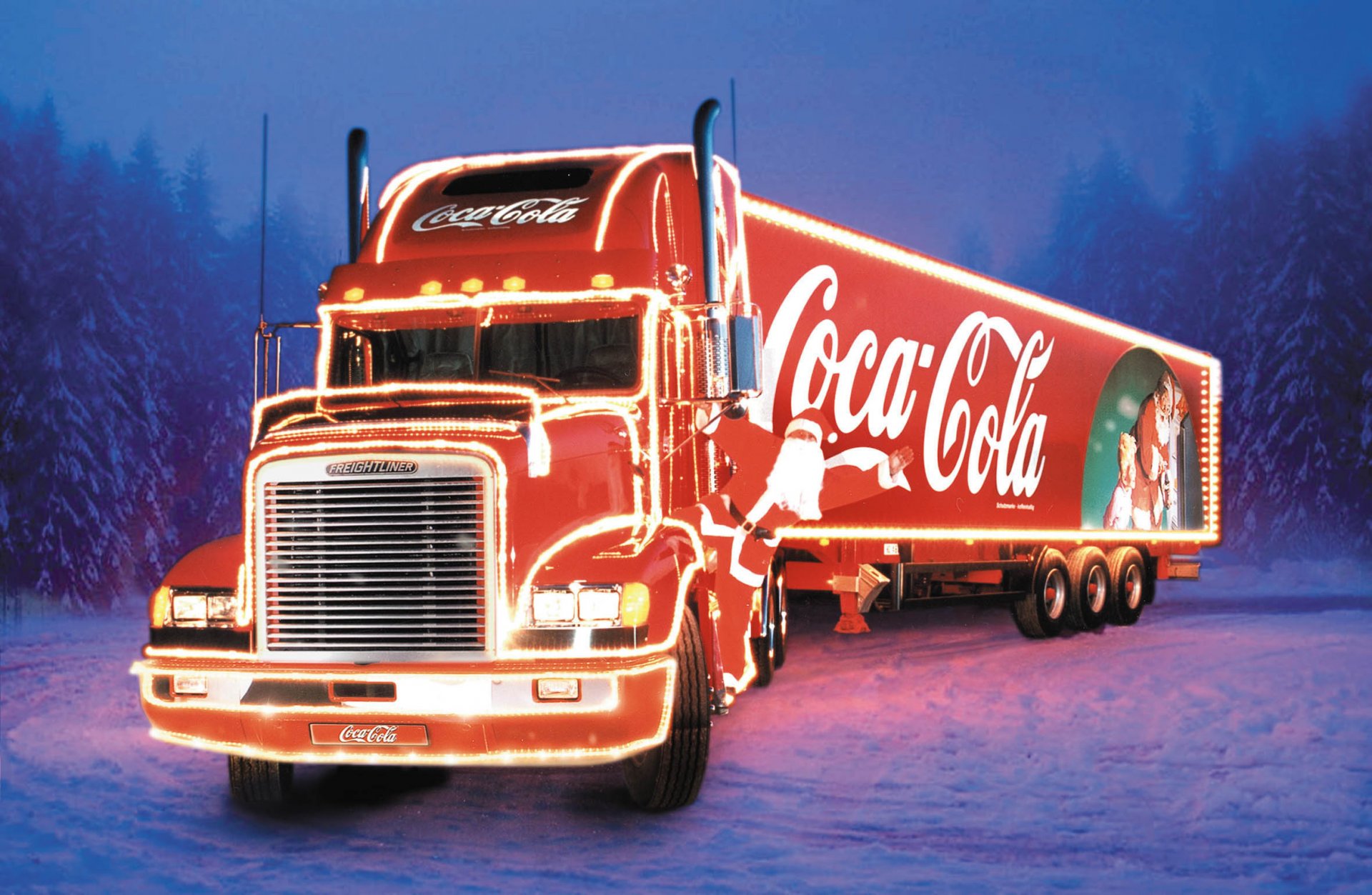 freightliner coca cola camion trattore camion nuovo anno