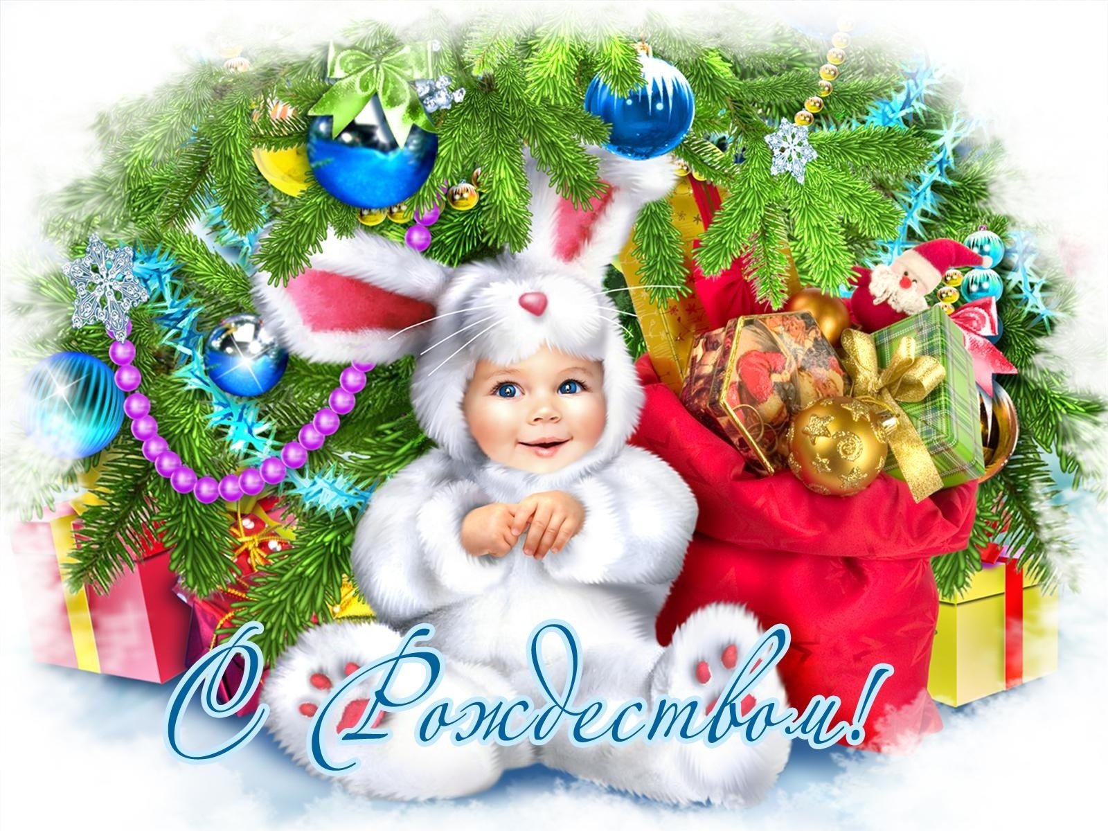 natale regali di natale ragazzo coniglietto