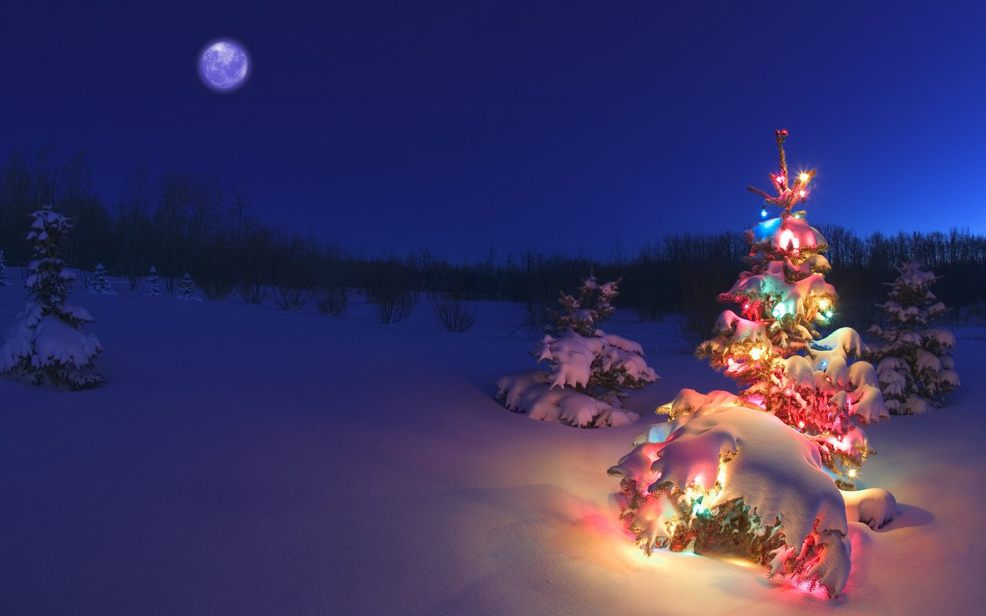 christmas tree snow garland