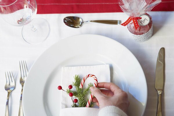 Mesa de año nuevo Servicio festivo