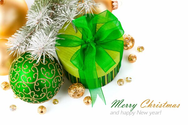 New Year s gift green ball