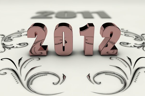 2012 remplace 2011 sur fond blanc