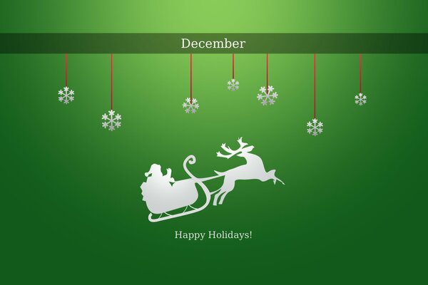 New Year s calendar with reindeer