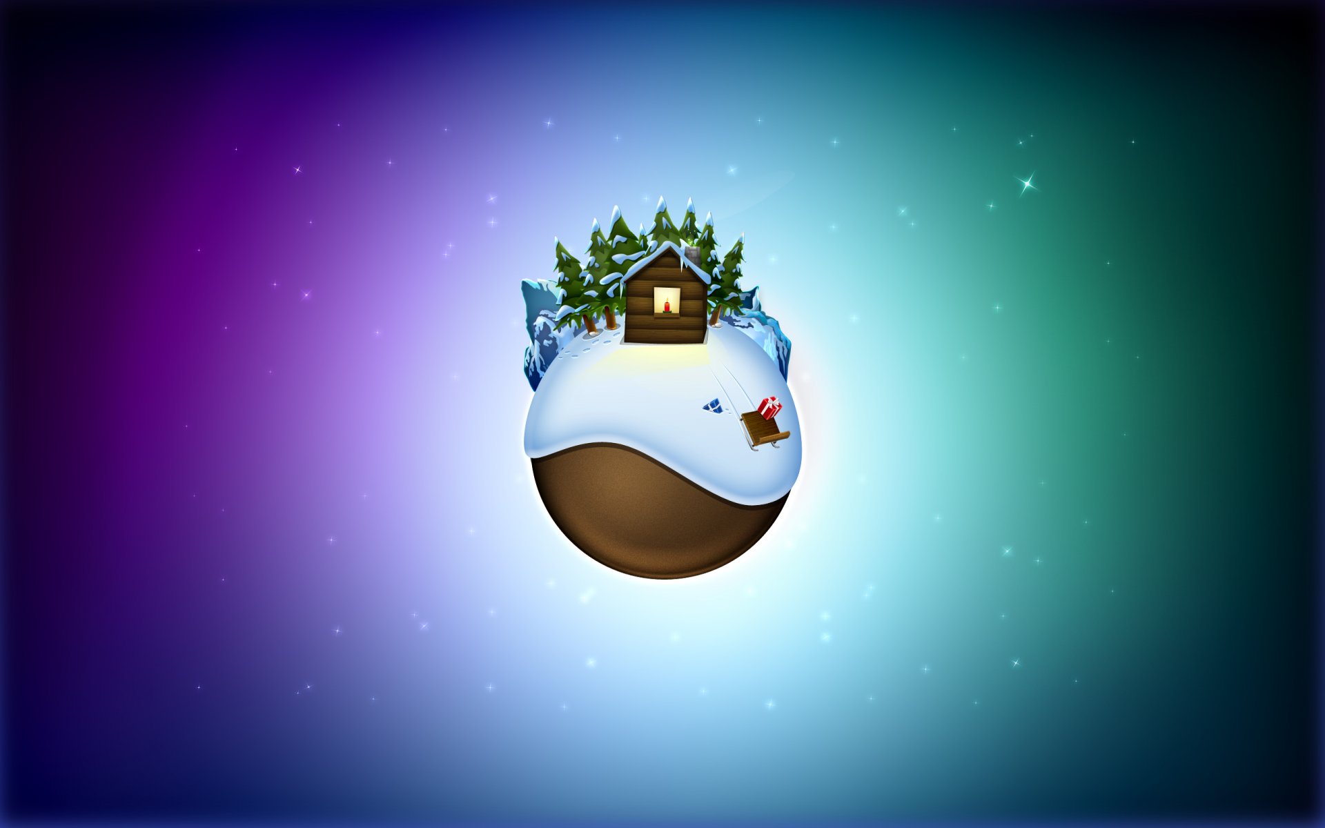 planet winter house sled