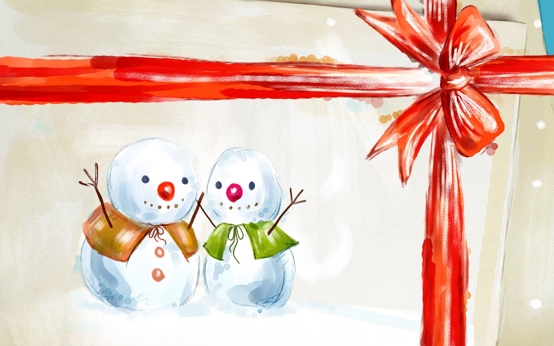 new year snowmen present