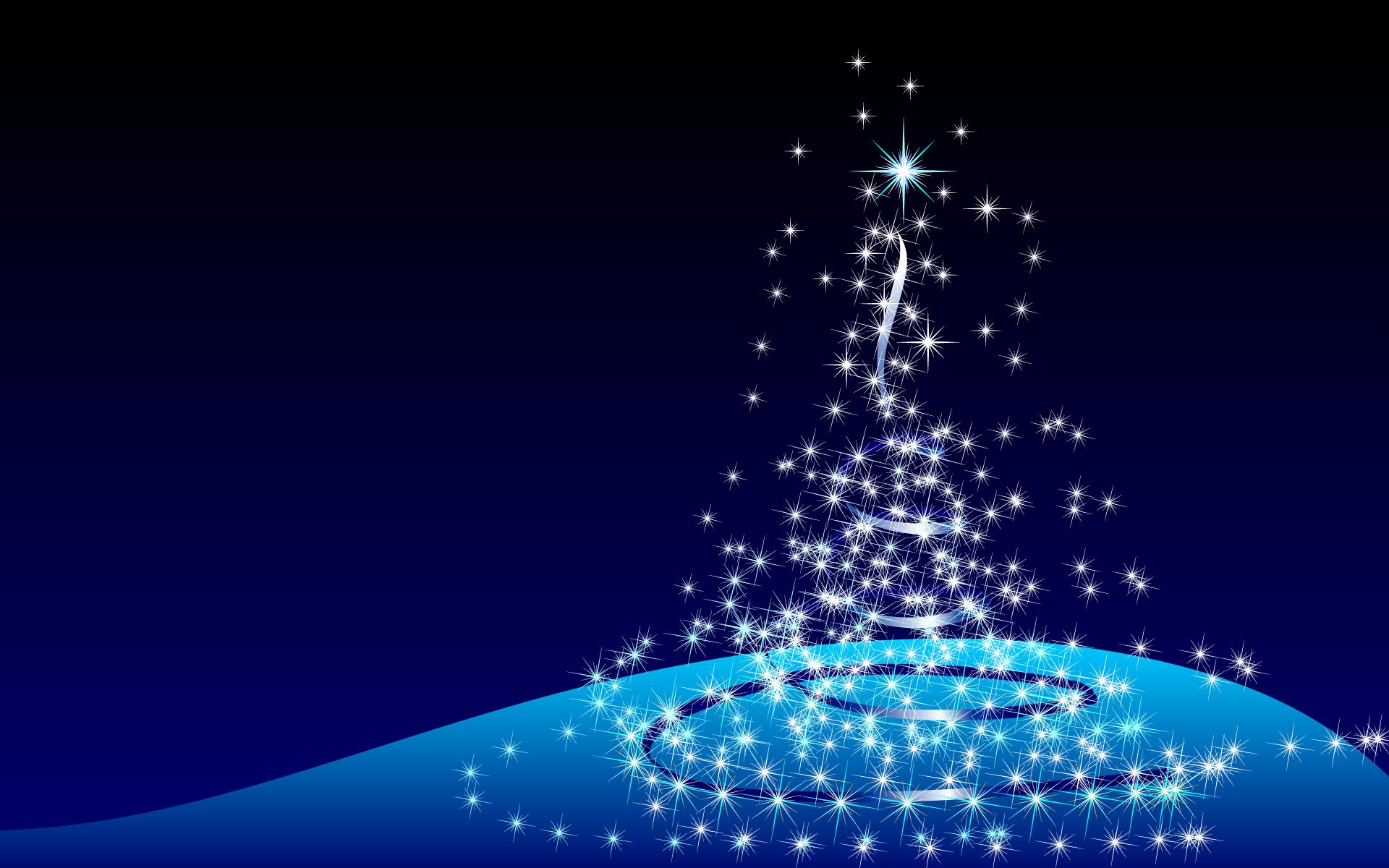 capodanno blu luci albero di natale