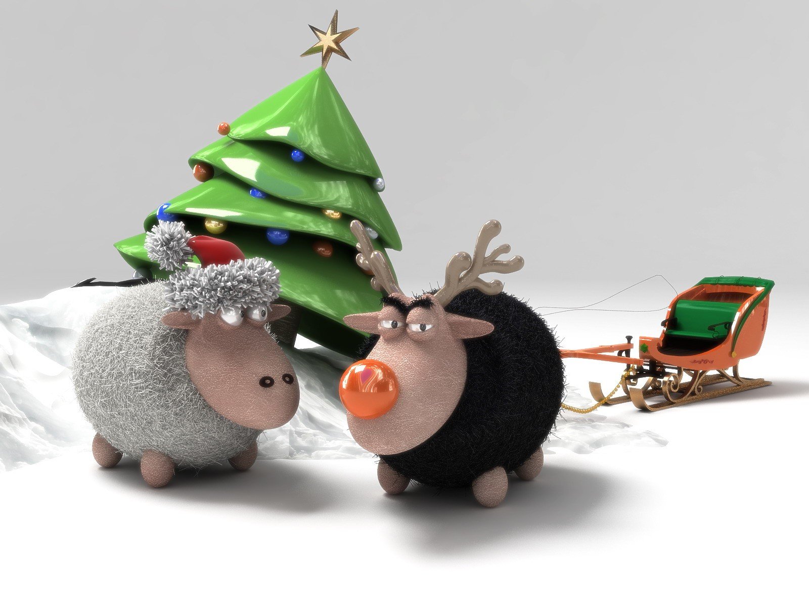 lamb toys new year christmas tree