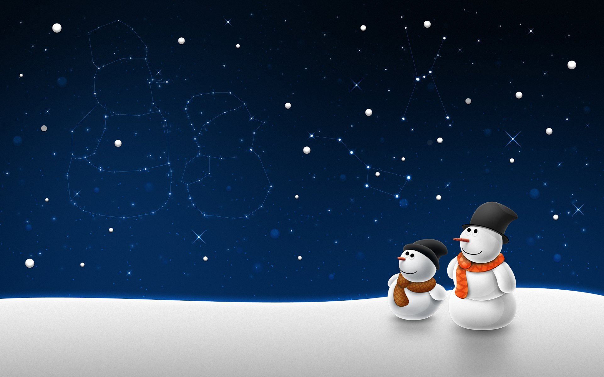 winter snowmen star constellation