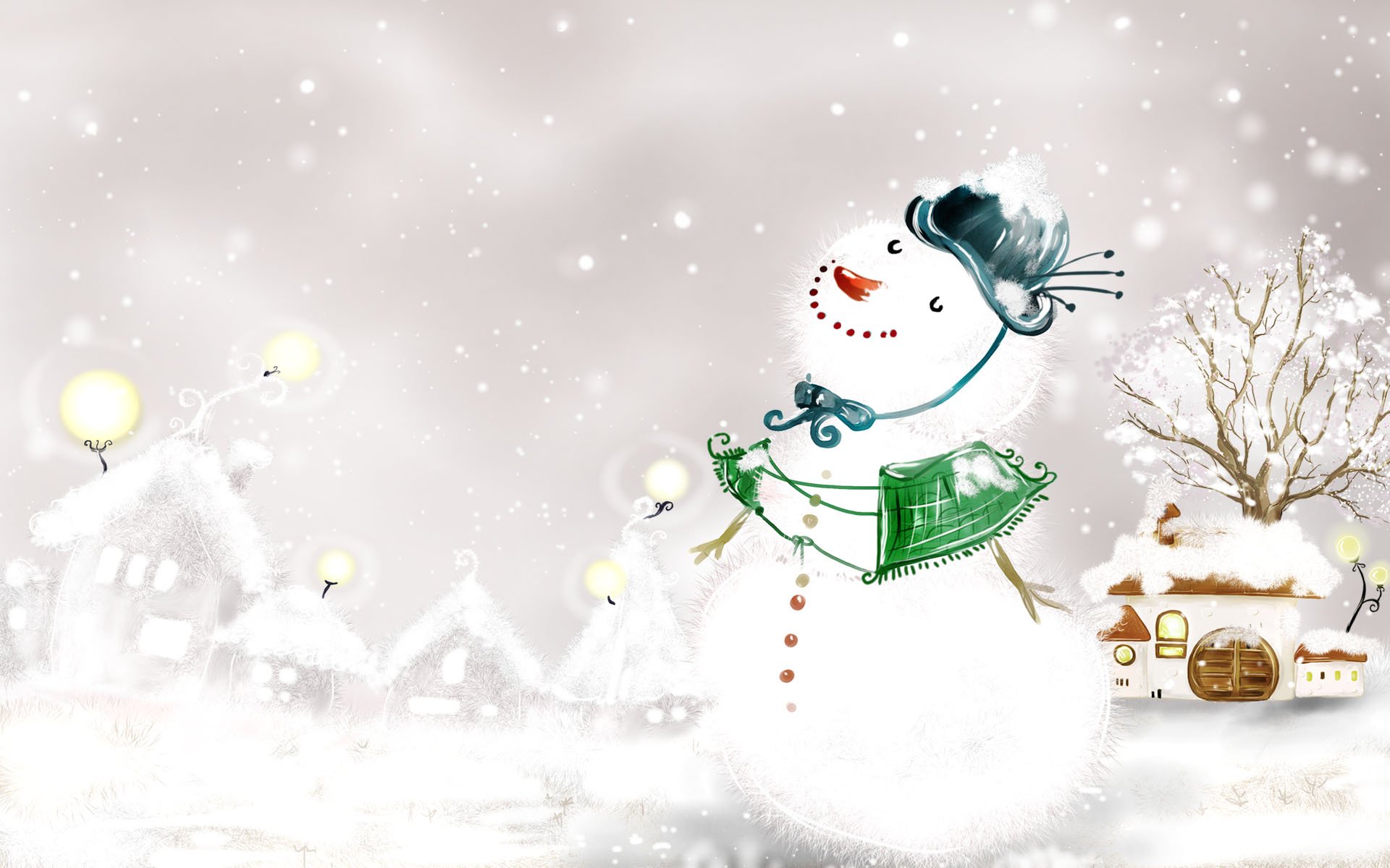 nouvel an bonhomme de neige neige