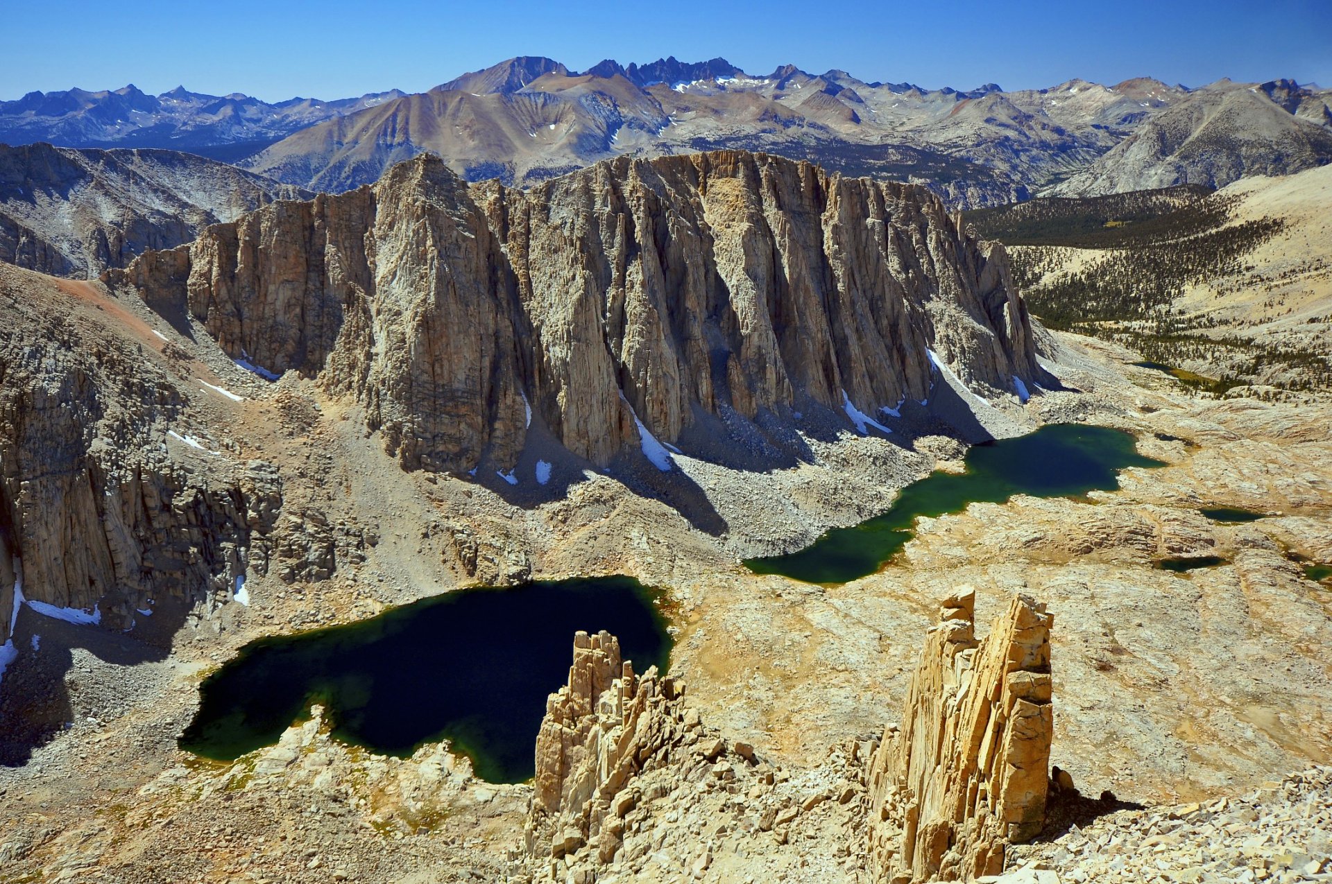 parque nacional sequoia estados unidos rocas rocas montañas cielo lago nieve