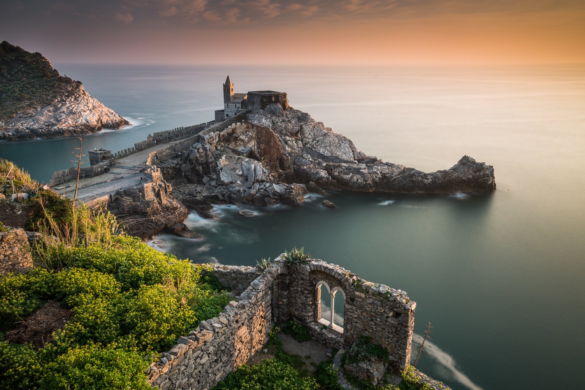 t. peter s church porto venere liguria italy ligurian sea portovenere sea rocks church coast