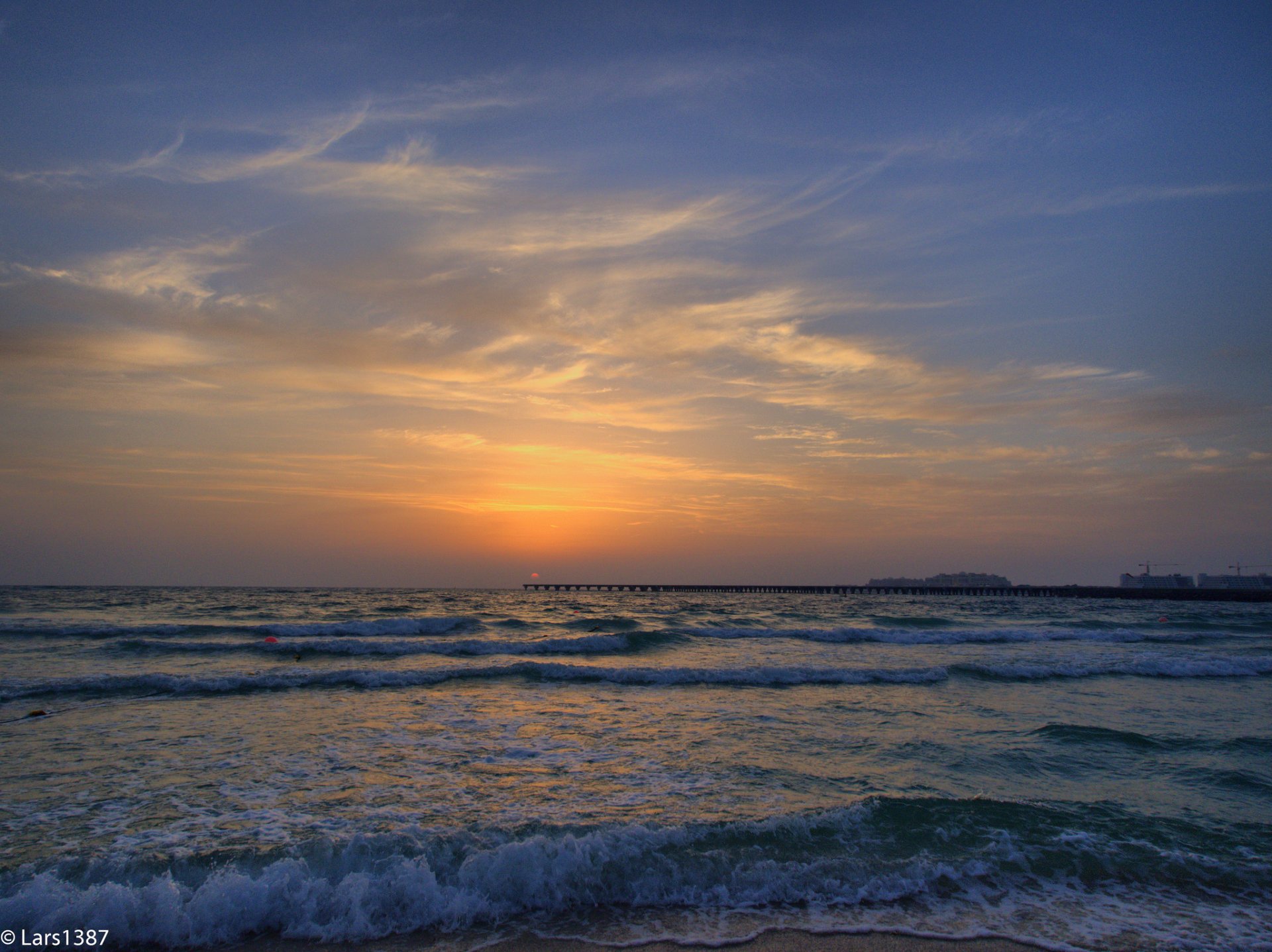 united arab emirates dubai beach sunset