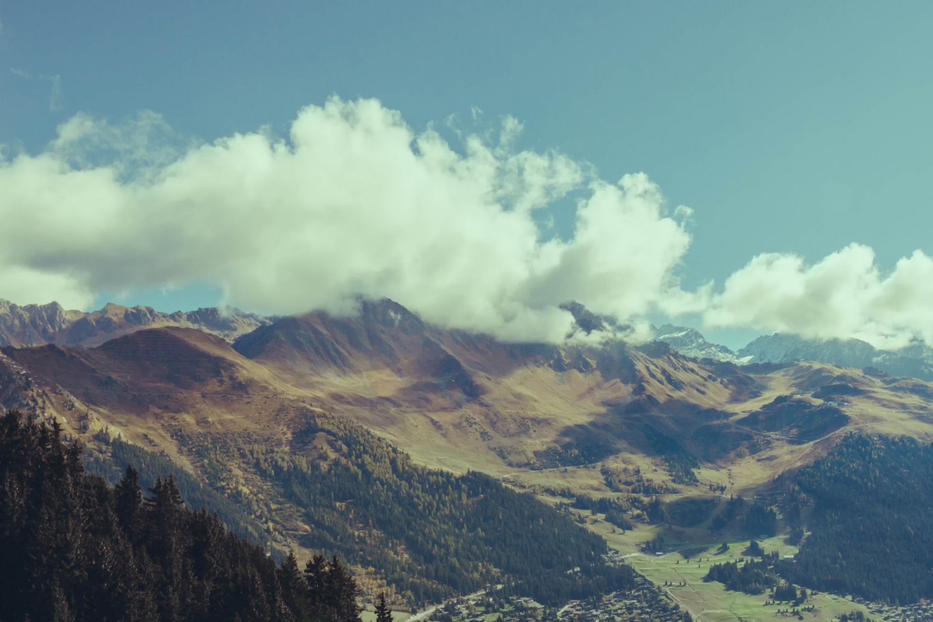 schweiz berge himmel wolken