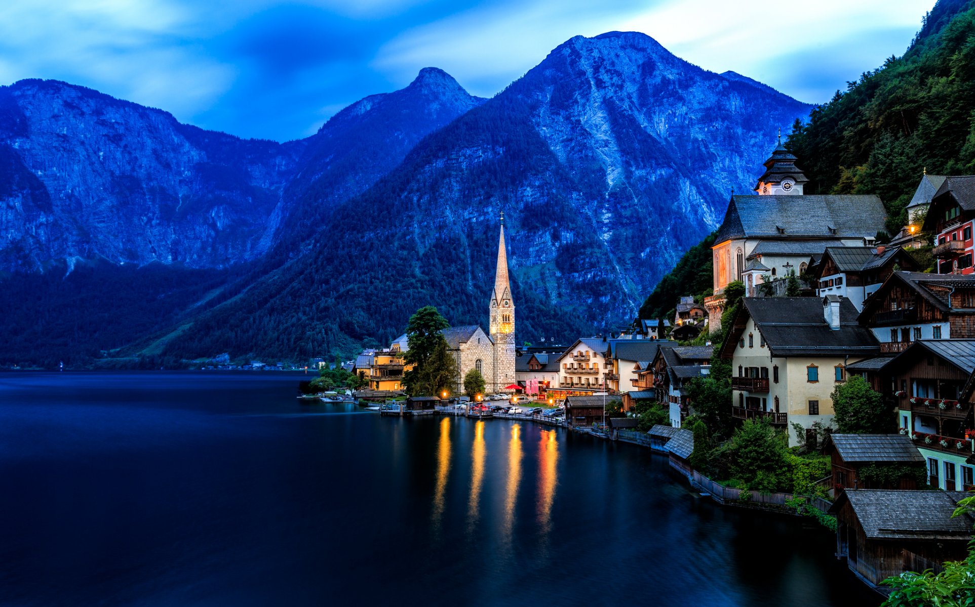 hallstatt austria jezioro hallstatt alpy jezioro hallstatt jezioro góry domy