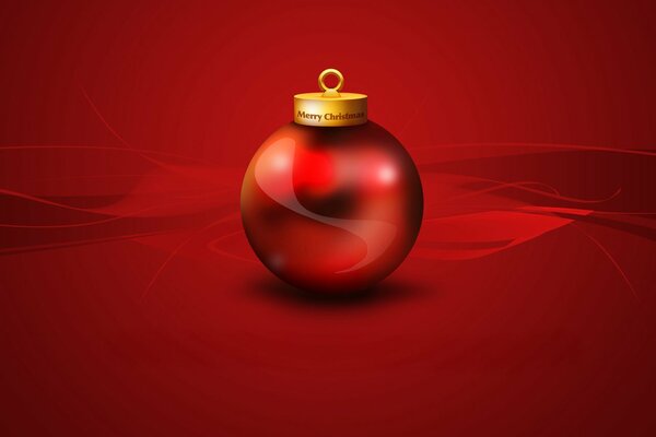 Christmas toy - red ball