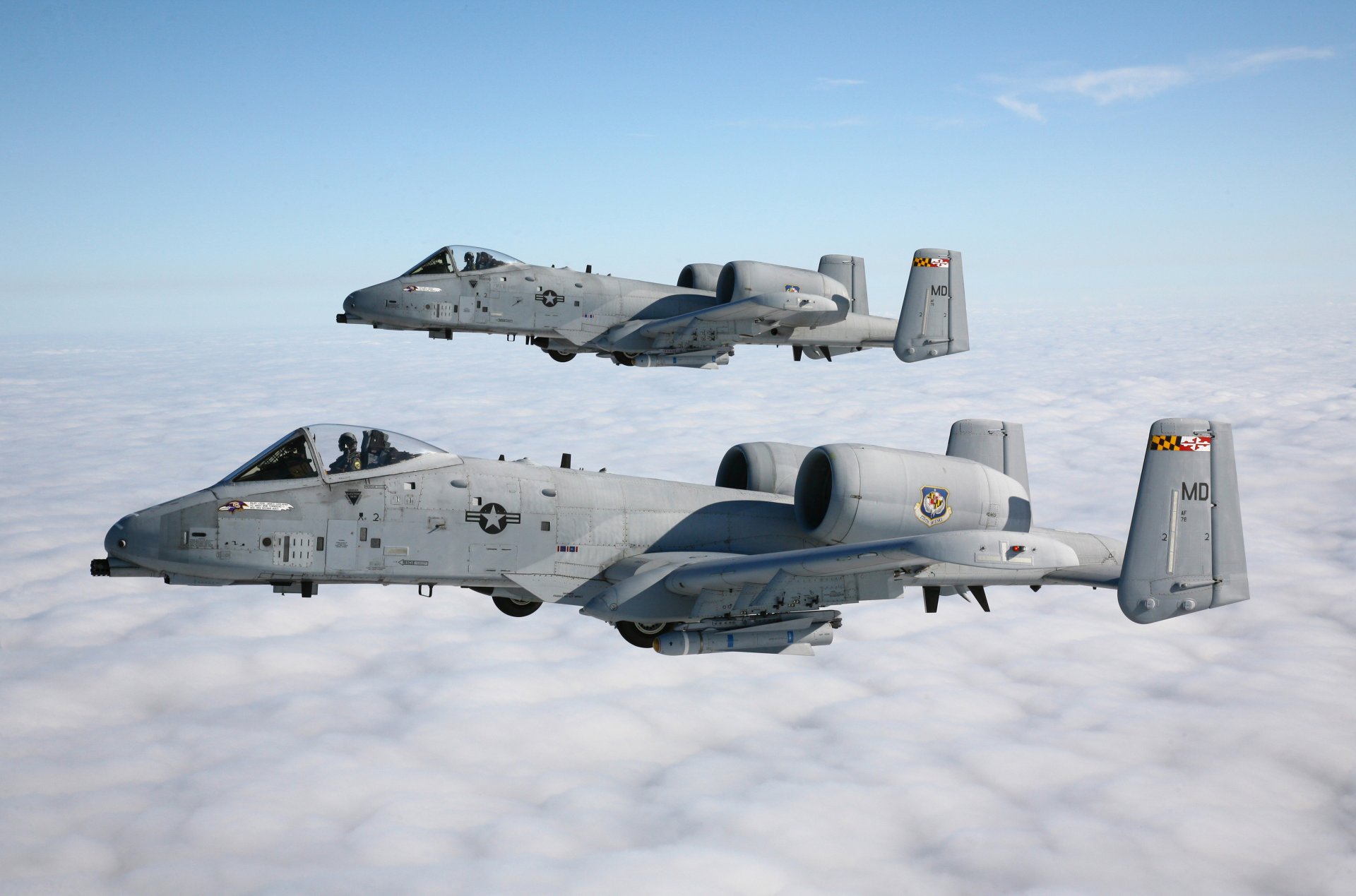 a-10 thunderbolt ii sturmtruppen dampf himmel wolken