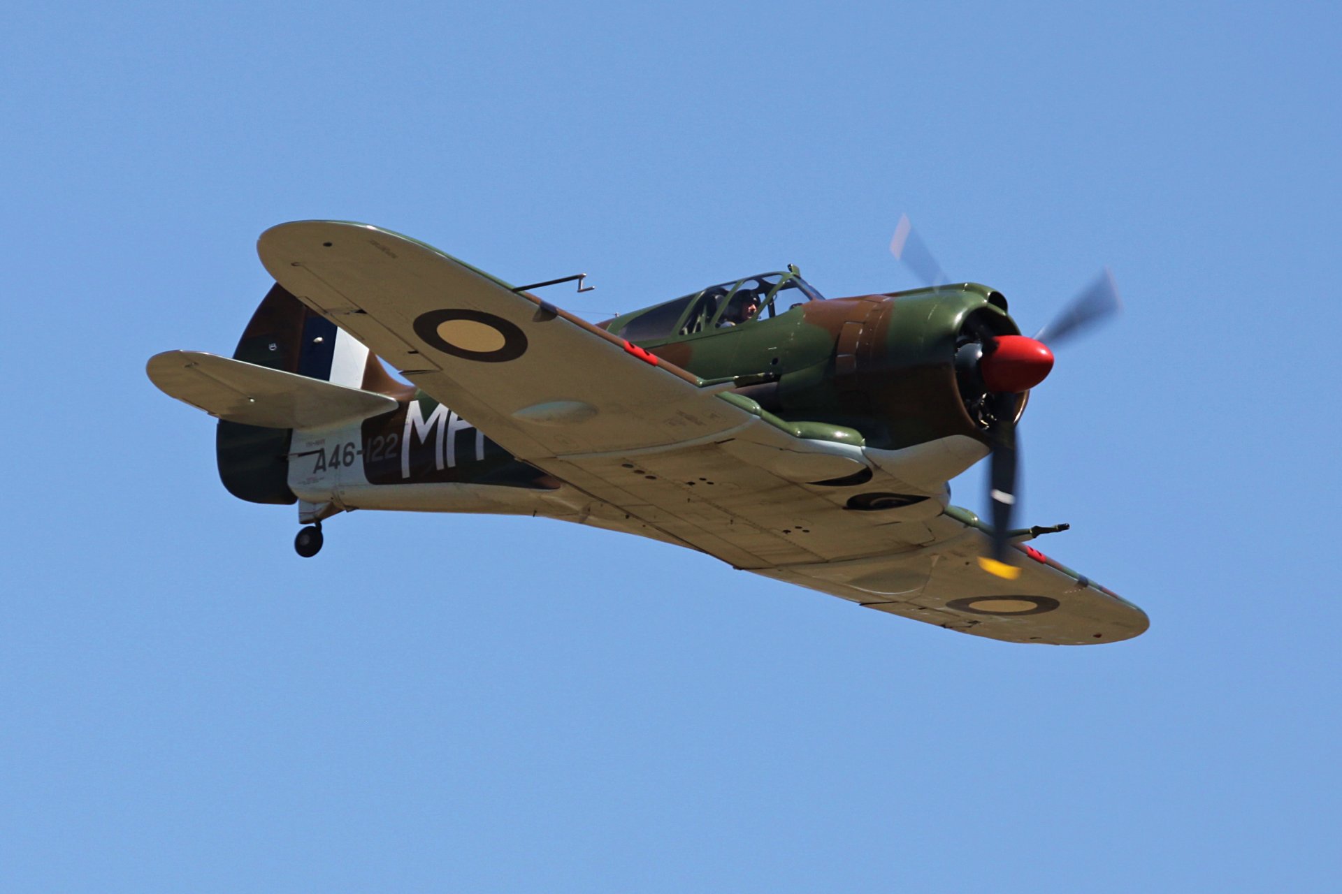 military historical club plane boomerang sas ca-12 monoplane other construction single-engine fighter developed by australia second world war 1942 . private collection retro