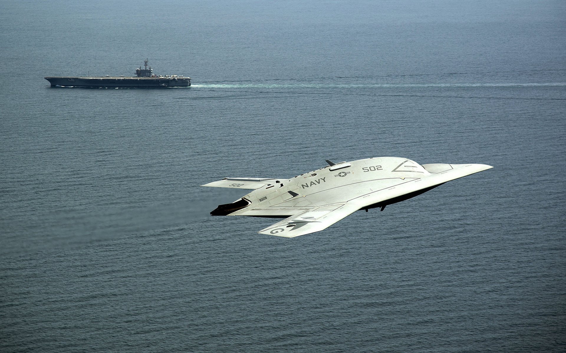 x-47b kampfdrohne marine usa ozean flugzeugträger