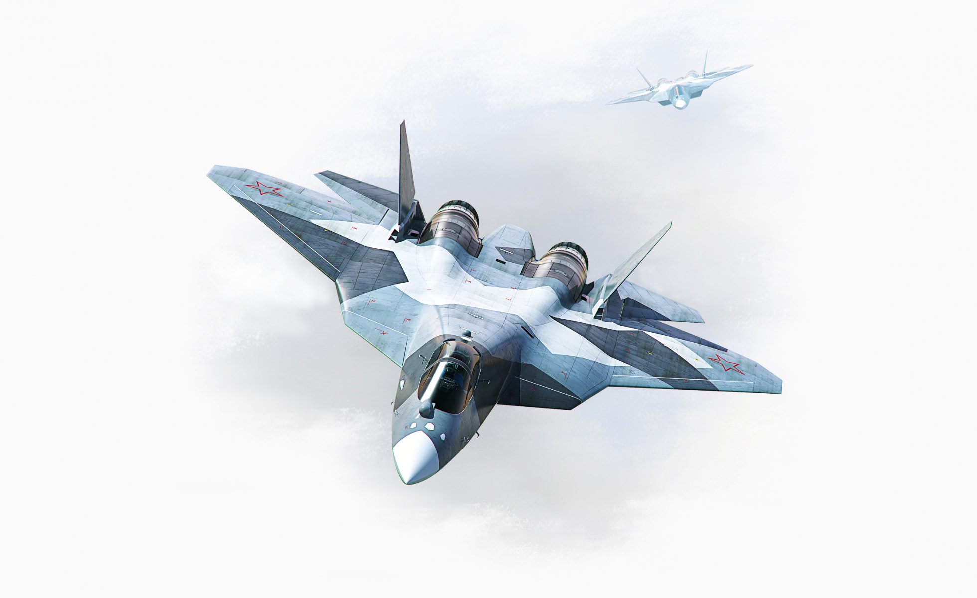 pak fa t-50 luftfahrt mehrzweck kämpfer luftwaffe russland zeichnung fliegt flugzeug zwei kabine flügel nase