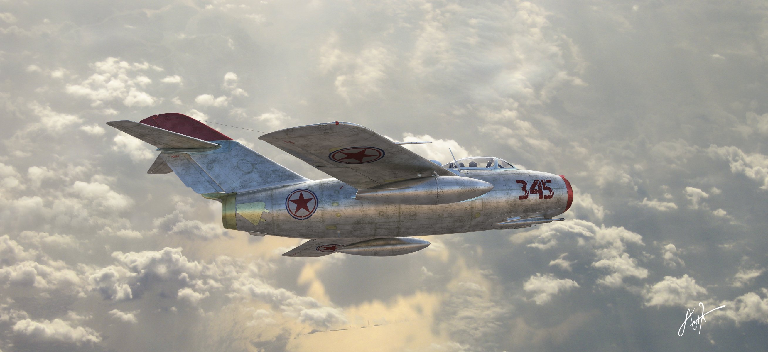 mig-15 soviétique combattant air force corée du nord rpdc