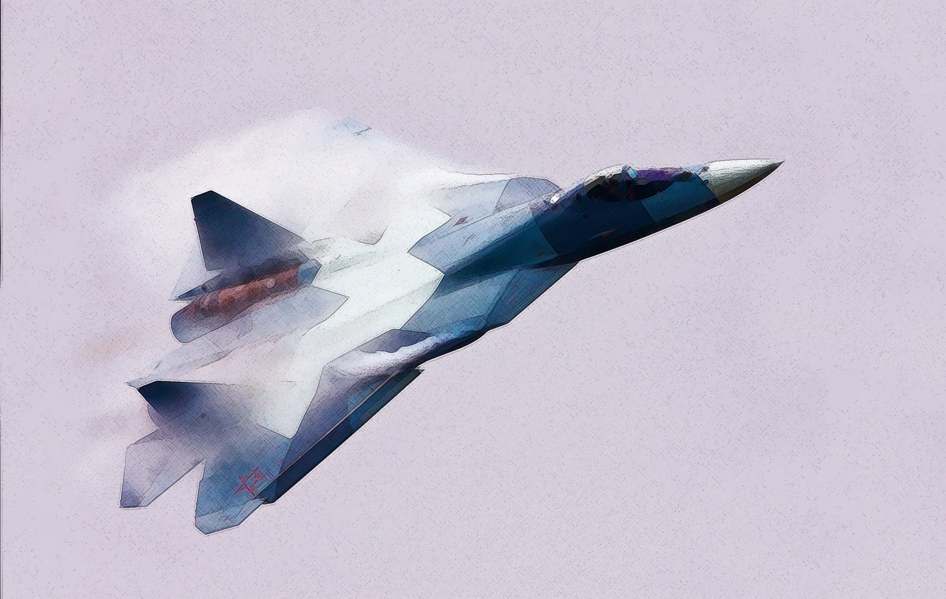 pak fa t-50 aviation polyvalent combattant air force russie dessin vole avion sec