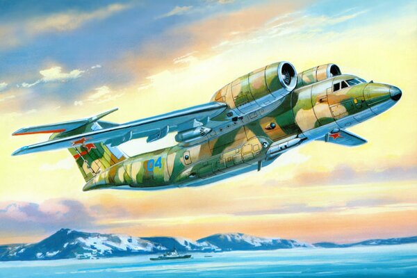 Avión, an-72p para búsqueda, rescate, operaciones de la URSS Rusia