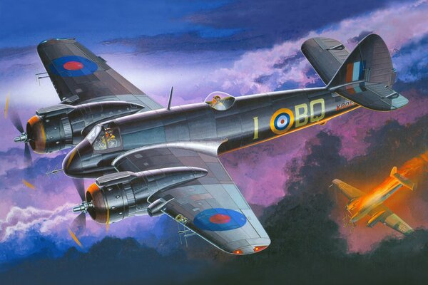 Drawing of an English Bristol Beaufighter