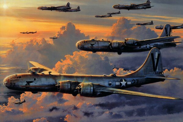 Art American Boeing bombarderos