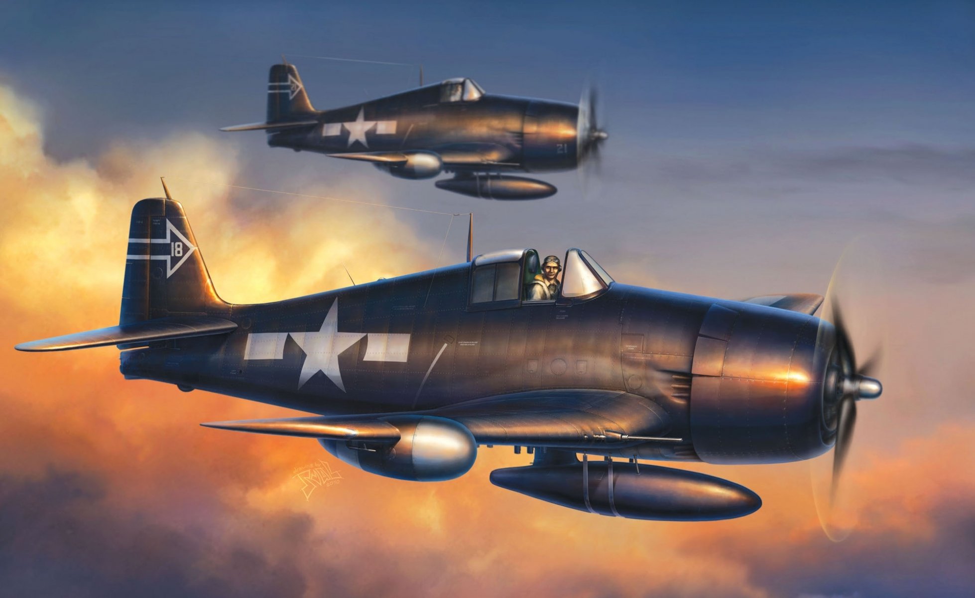 abbildung deckkämpfer grumman f6f-5n hellcat hellcat usa