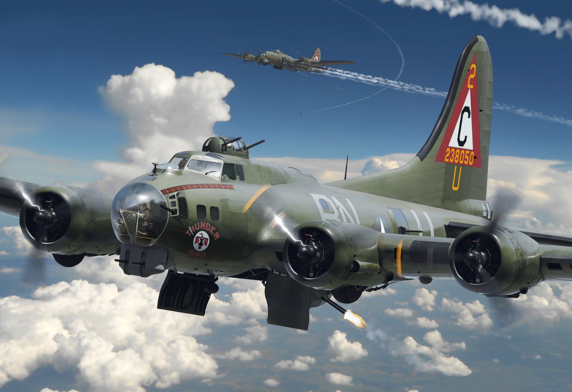 art samolot boeing b-17 latająca forteca latająca forteca amerykański całkowicie metalowy bombowiec załoga 10 osób us air force ww2