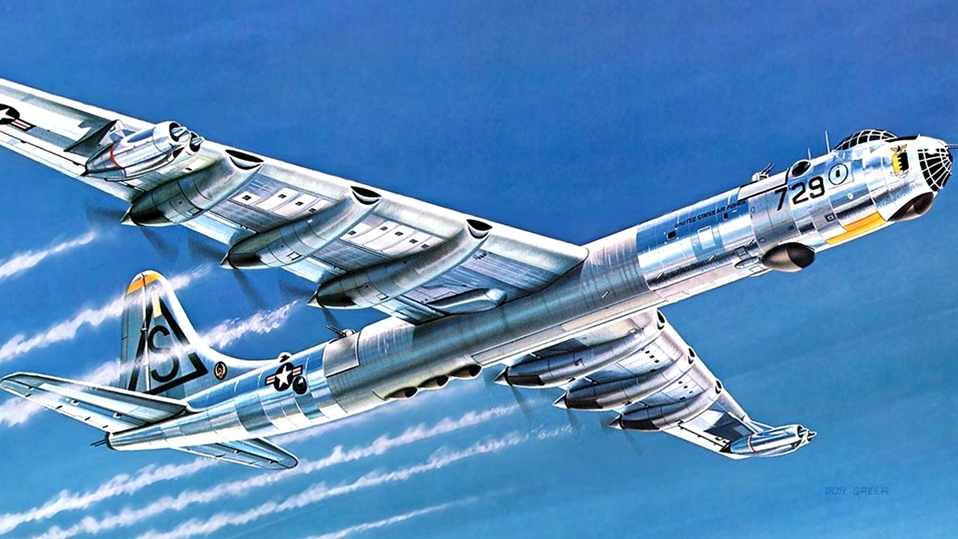 art convair b-36 convair b-36 peacemaker peacemaker amerykański strategiczny międzykontynentalny bombowiec rysunek