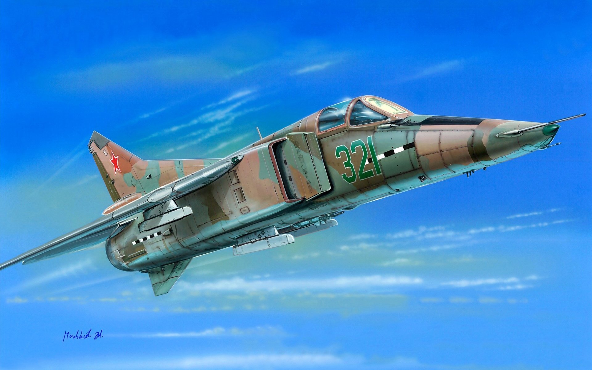 art aereo mig 23b sovietico combattente bombardiere equipaggiato analogico avvistamento navigazione complesso sokol-23 sviluppatore okb mikoyan gurevich air force urss