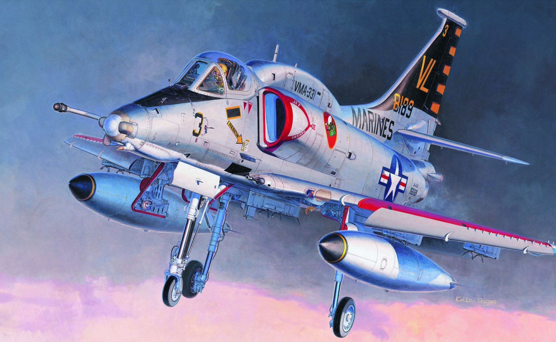 art plane shock fighter jaguar united states picture koike shigeo