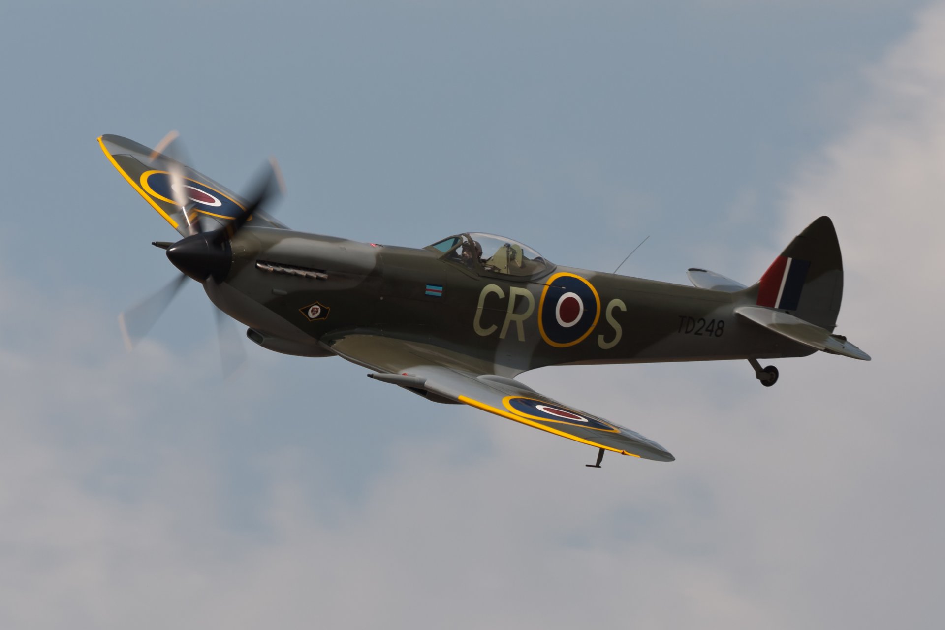 ciel avion supermarine spitfire mk . xv anglais combattant ww2