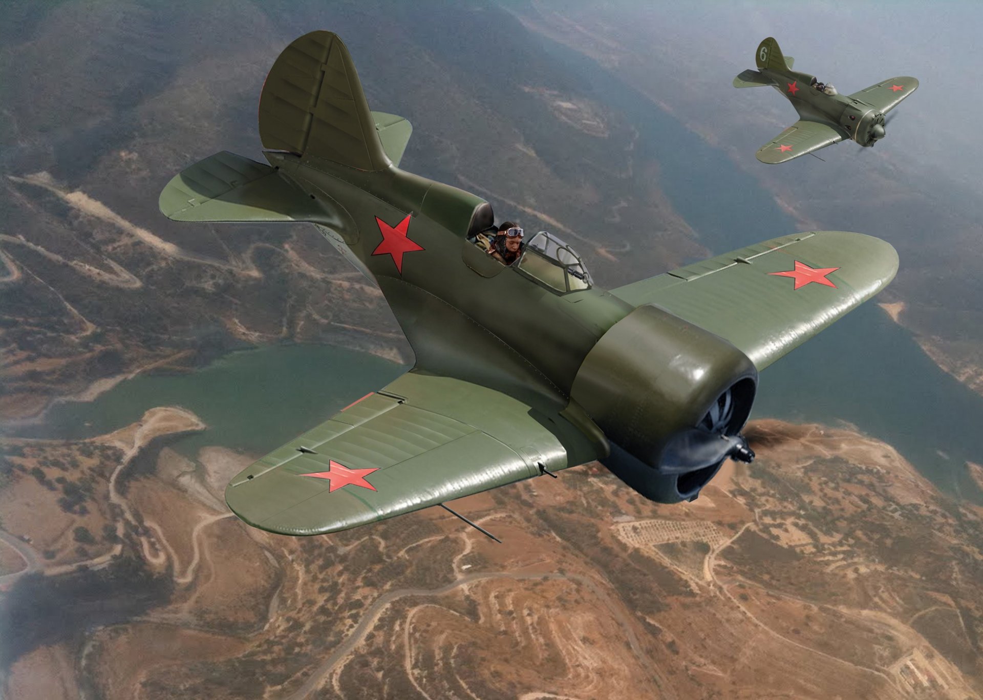 art sky i-16 cdb-12 soviet single-engine piston high-speed fighter-nizkoplan picture