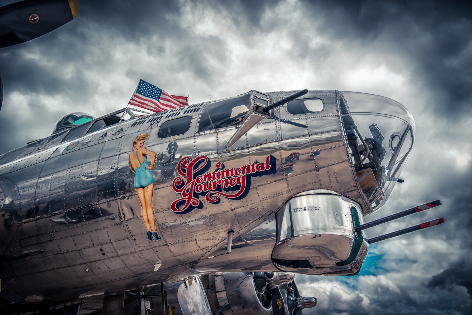 flugzeug metall zeichnung mädchen wolken himmel flagge usa