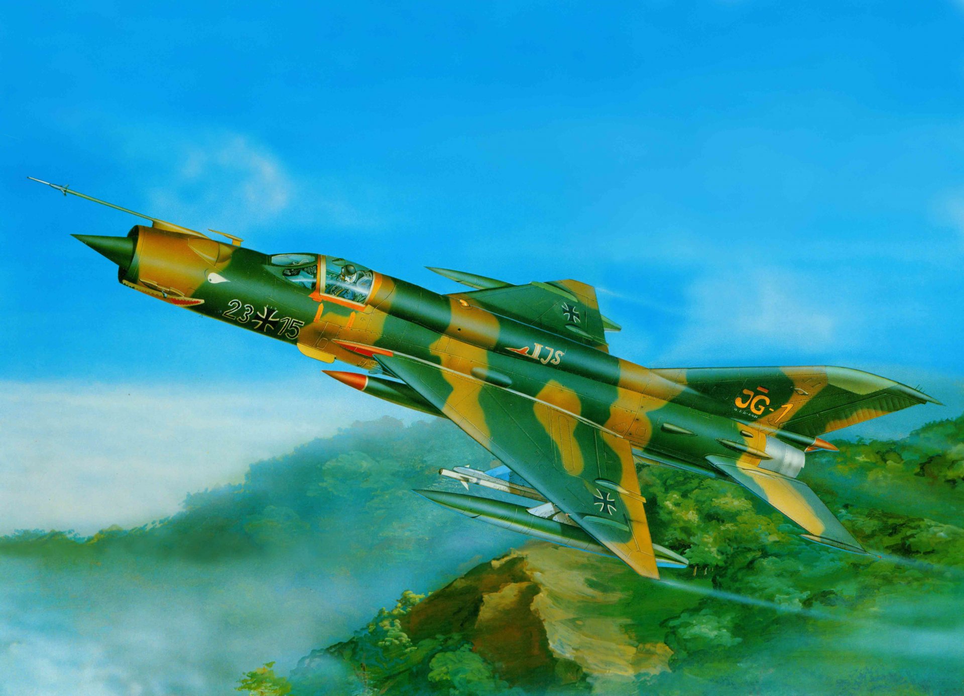 art avion mig-21mf mig-21mf soviétique polyvalent chasseur développé okb mikoyan et gurevich au milieu des années 1950 en urss est devenu le premier avion kb mig avec triangulaire aile mig-21 était en service utilisé armée de l air plus pays