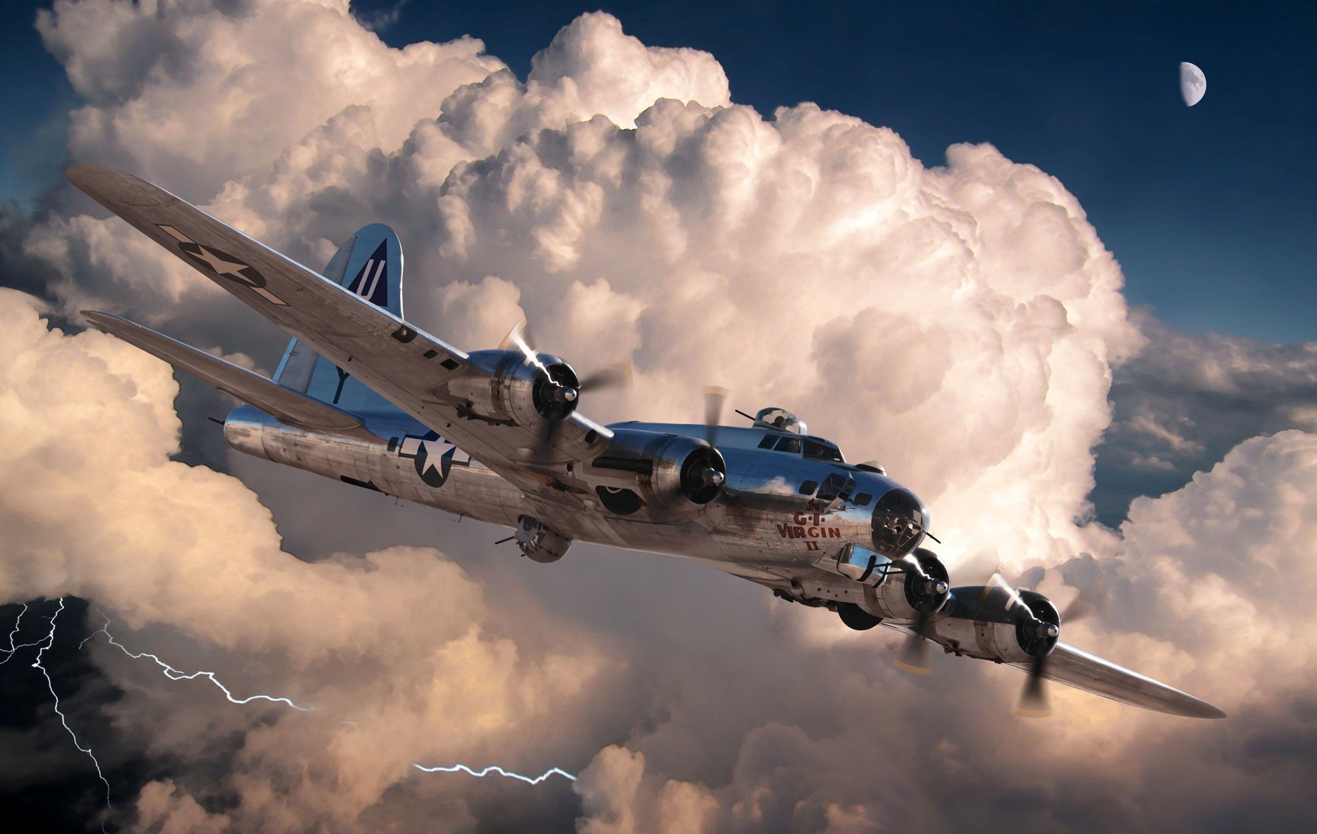 art plane b-17g the g.i. virgin ii american bomber ww2 picture