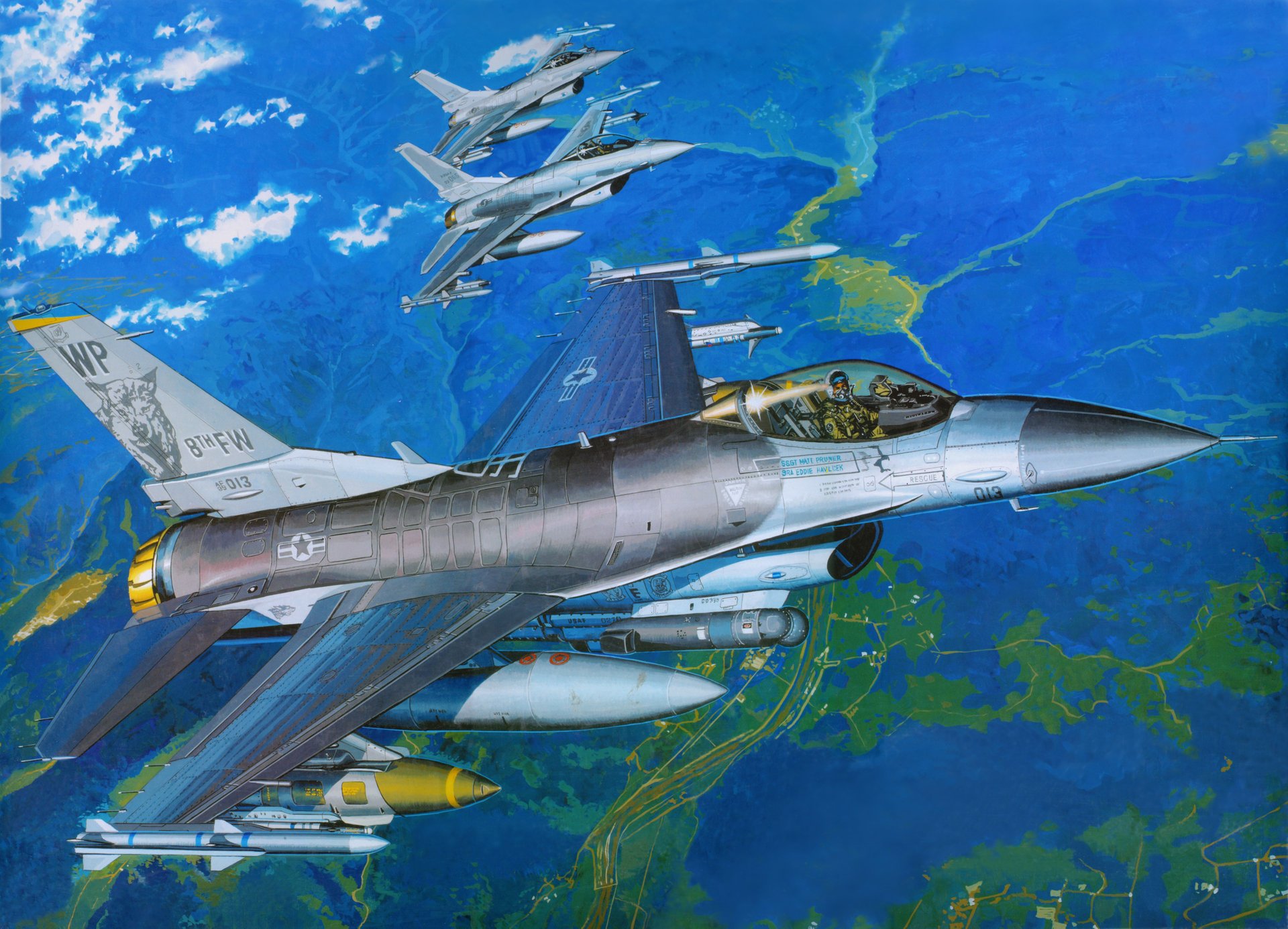 f-16 f-16 combattant avion aviation air force art