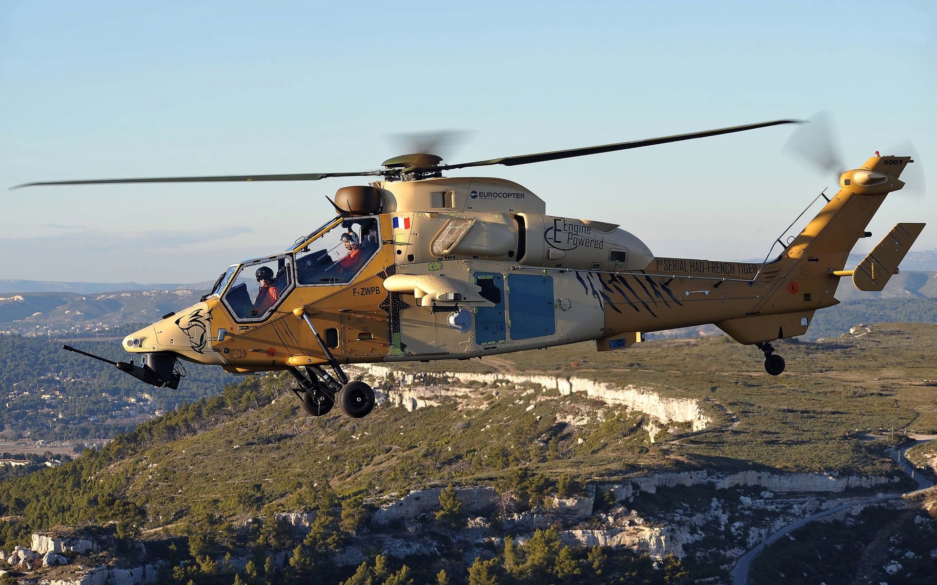 aviation helicopters ec 665 tiger eurocopter contemporary shock developed by french german consortium views to side