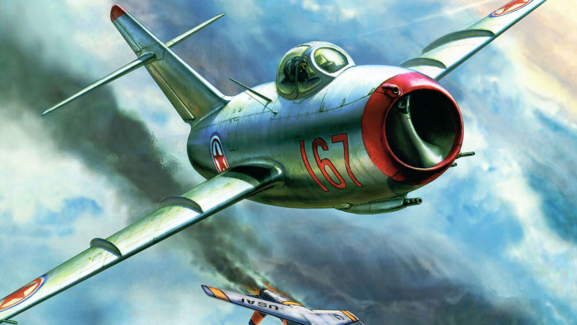 sutyagin nikolai wassiljewitsch mig-15 fagott okb von mikoyan und gurevich kämpfer zeichnung