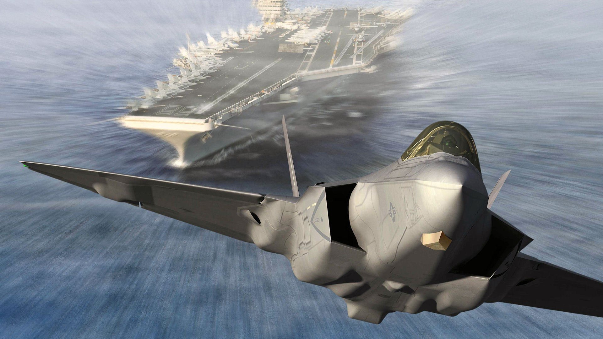 lockheed martin f-35c lightning ii marine usa deck kampfjet flugzeugträger collage