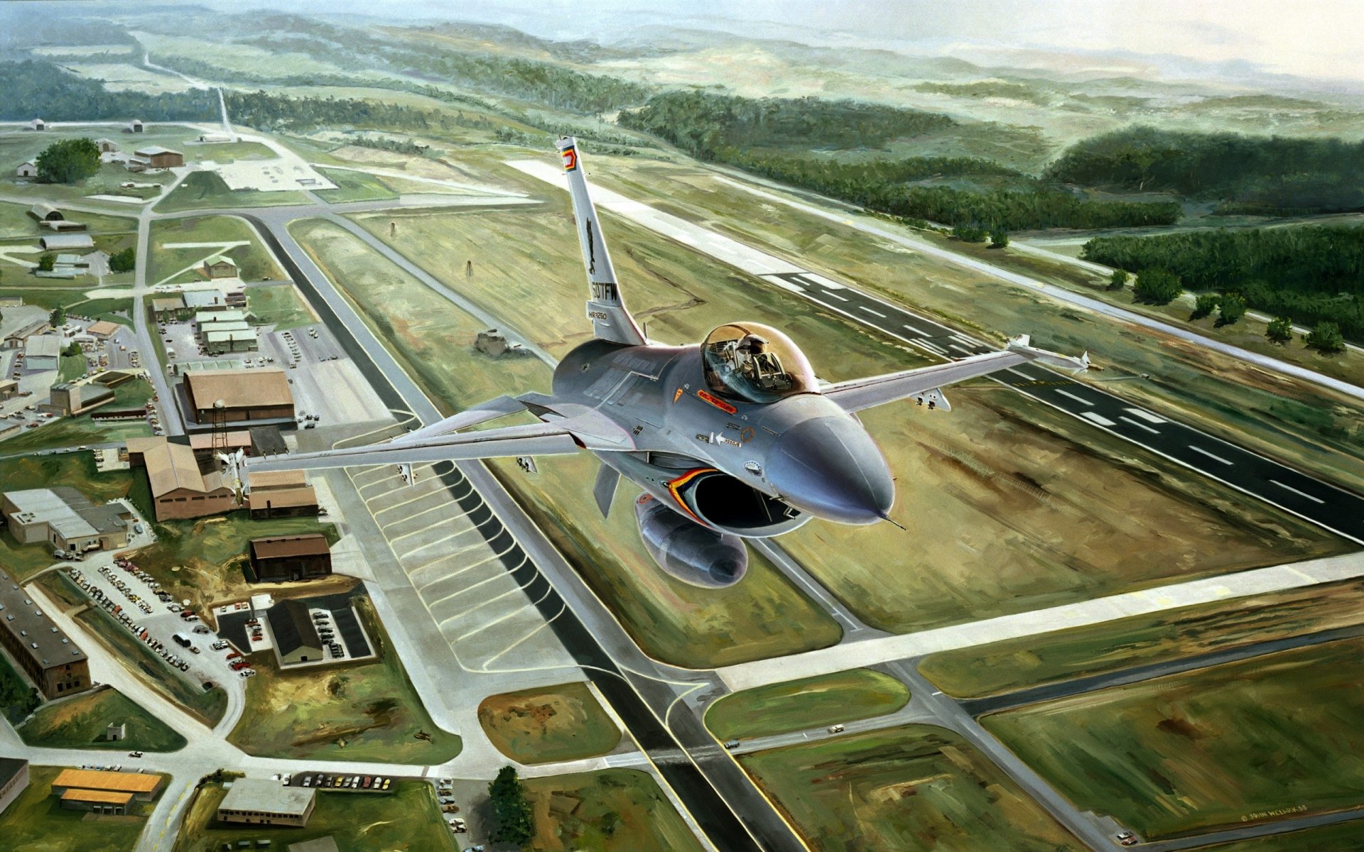 f-16 f-16 avion chasseur aérodrome aviation dessin