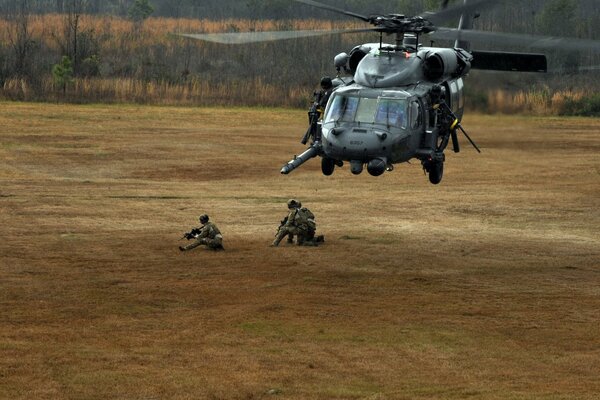 Landung von einem US-Hubschrauber