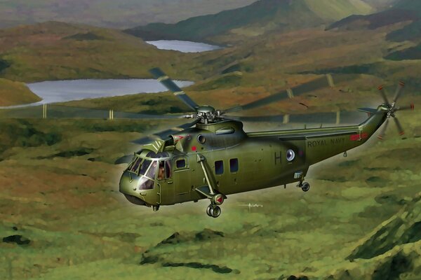 Вертолёт we-62 нас службе в Великобритании