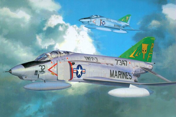 Interceptores de combate palbuny RF-4B inteligencia de EE.UU.