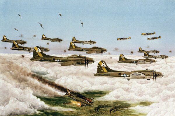 An armada of American planes is preparing to bomb Dresden